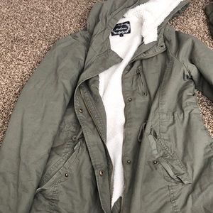 Army green coat